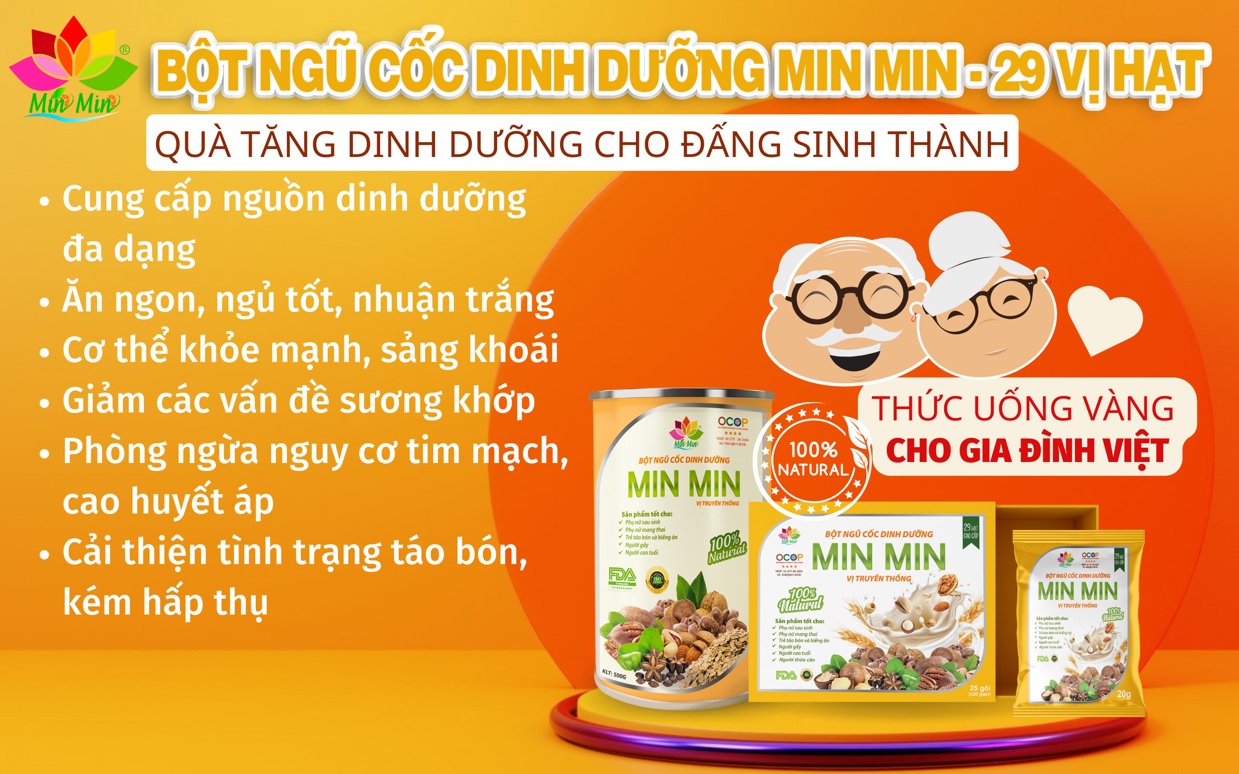 ngũ cốc min min 29 hạt dạng gói