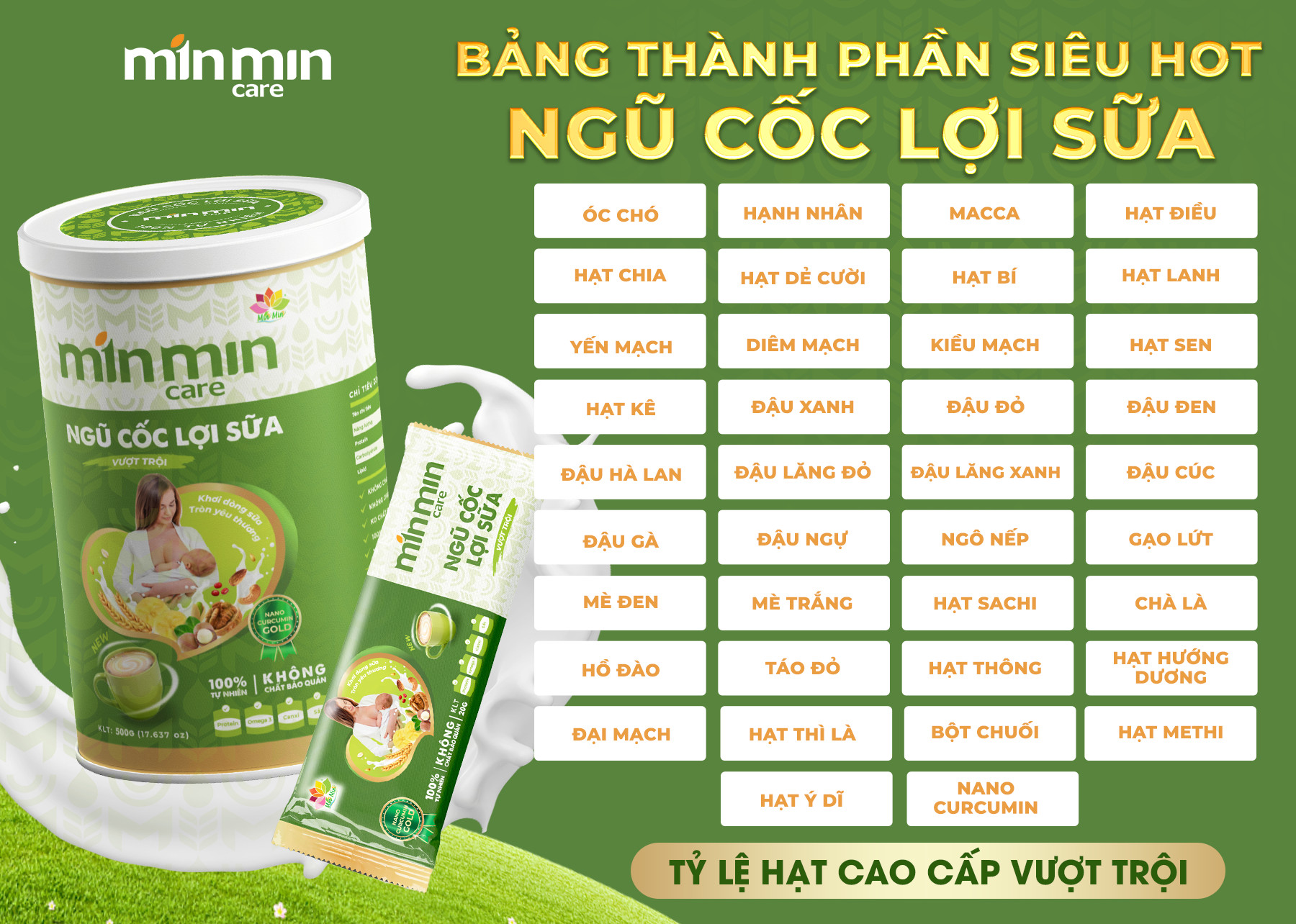 Ngũ Cốc Lợi Sữa Min Min Care 