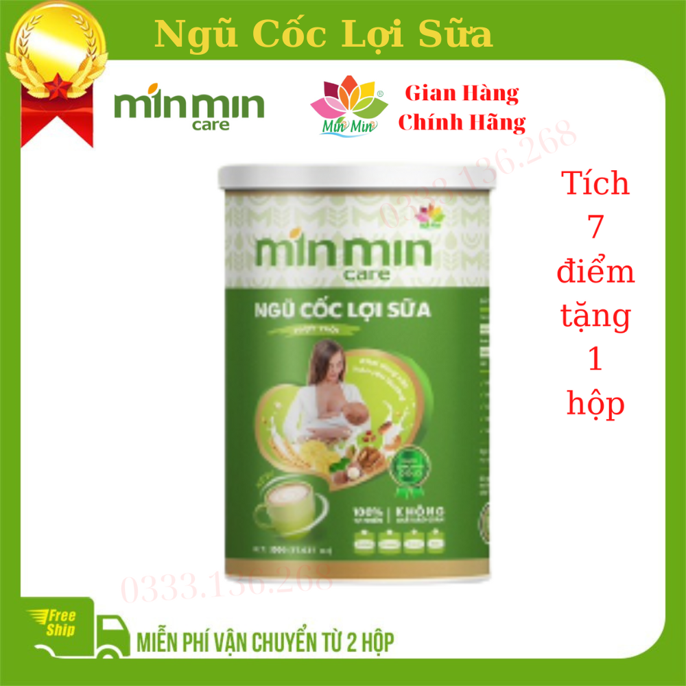 Ngũ Cốc Lợi Sữa Min Min Care 38 hạt Siêu Lợi Sữa, Phục Hồi Sau sinh dạng lon thiếc